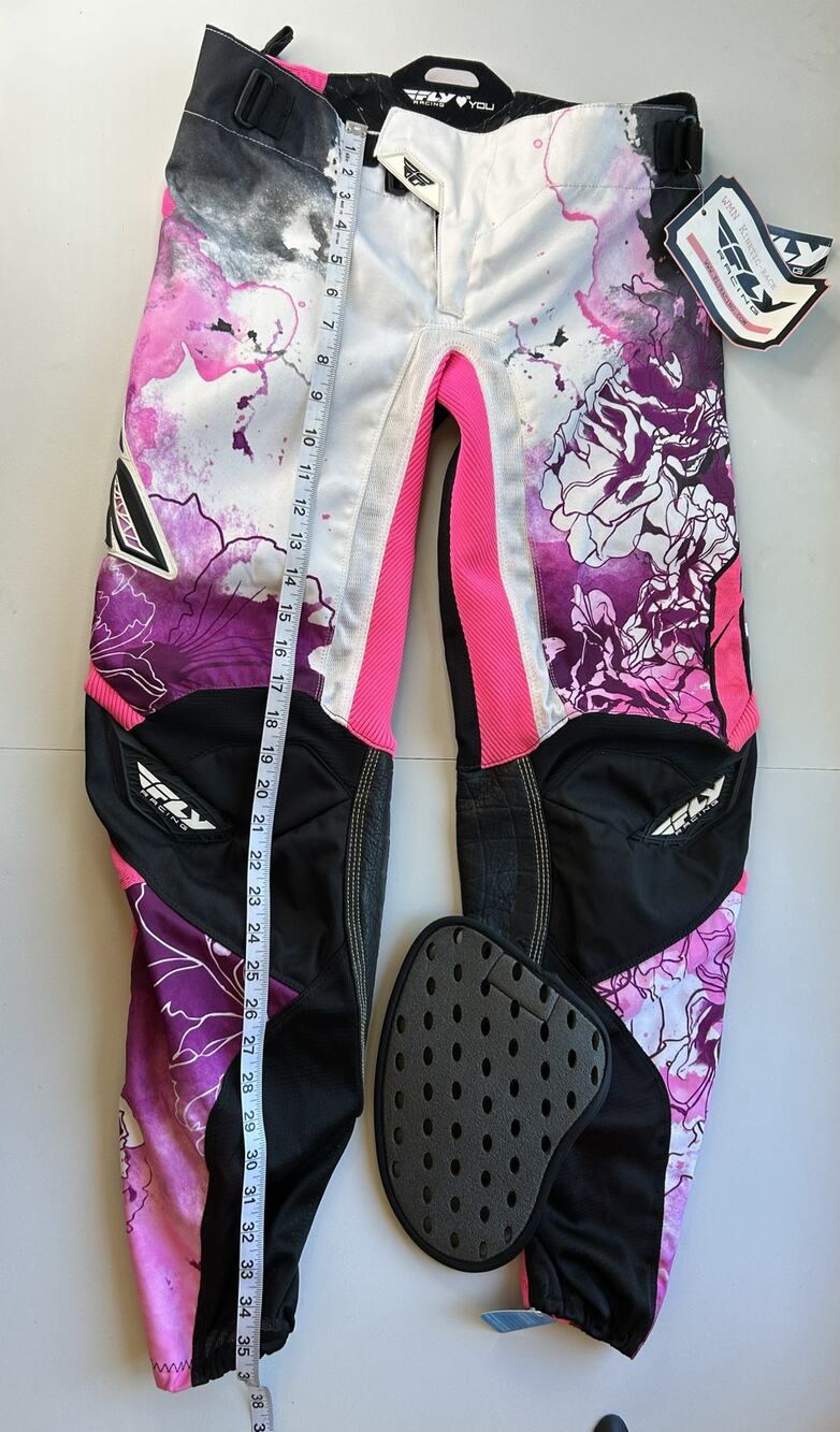 Fly Racing Women's Kinetic Race Pants Size 25/6 Pink Purple Black Motocross